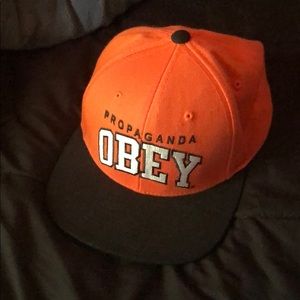Orange obey hat